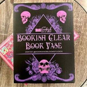Bookish Clear Book Vase - Purple